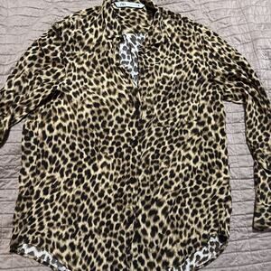Zebra leopard ￼rint shrt ladies Xs